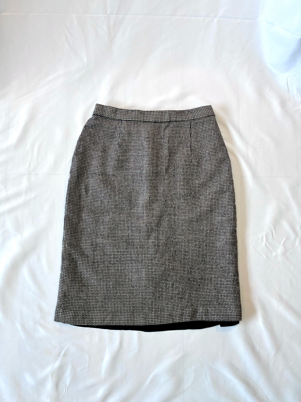 Talbots Petites Houndstooth Wool Skirt